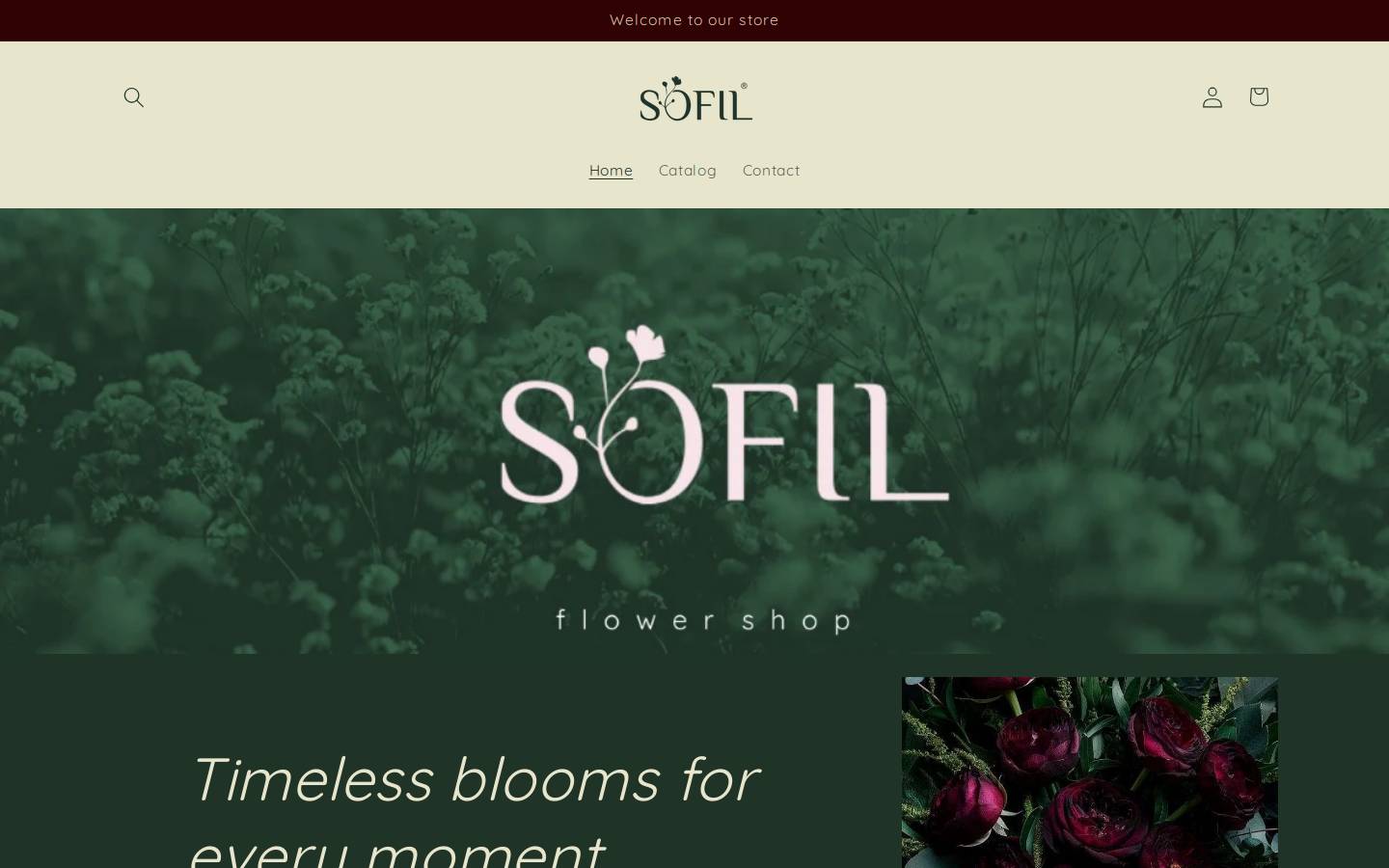 sofilflowers.com homepage screenshot