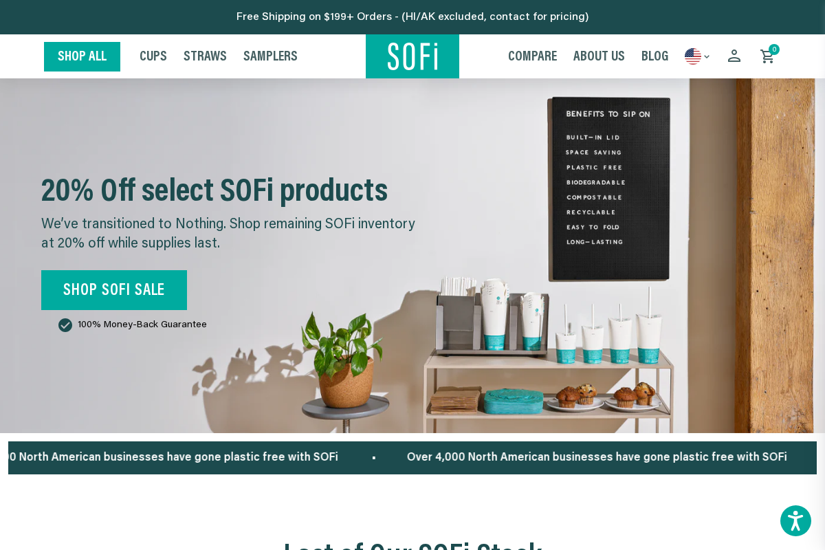 SOFi - THE NEW WAY TO DRINK RESPONSIBLY. homepage screenshot