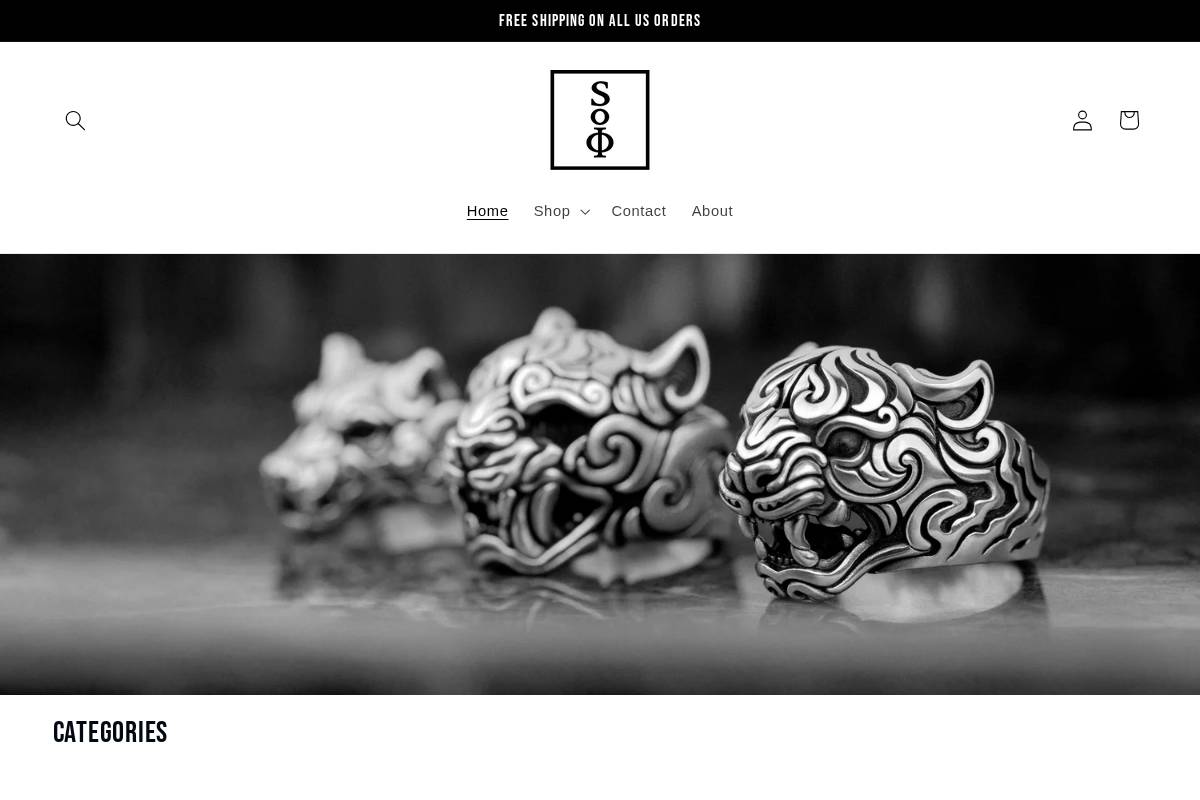 sofismajewelry.com homepage screenshot