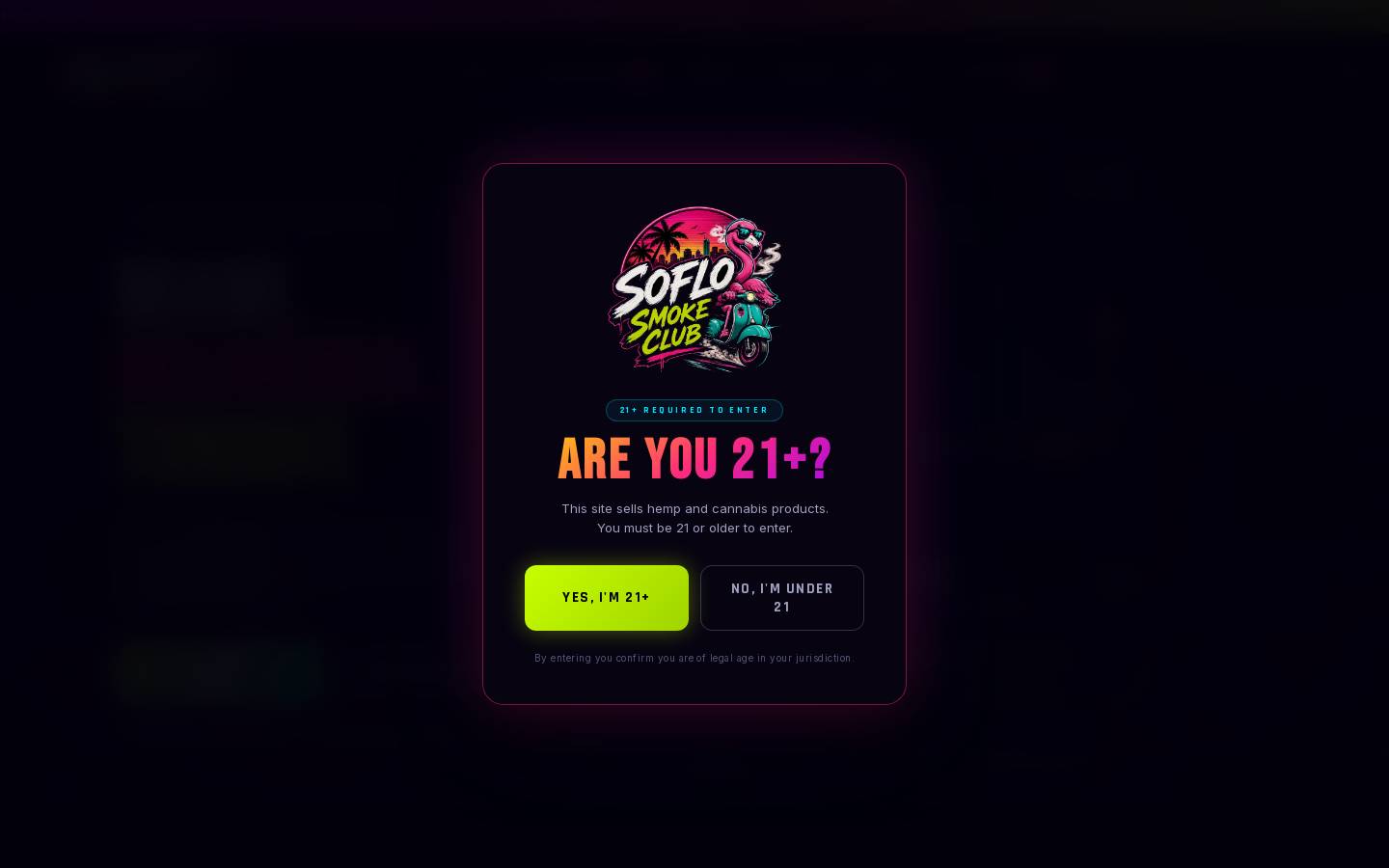 soflosmokeclub.com homepage screenshot