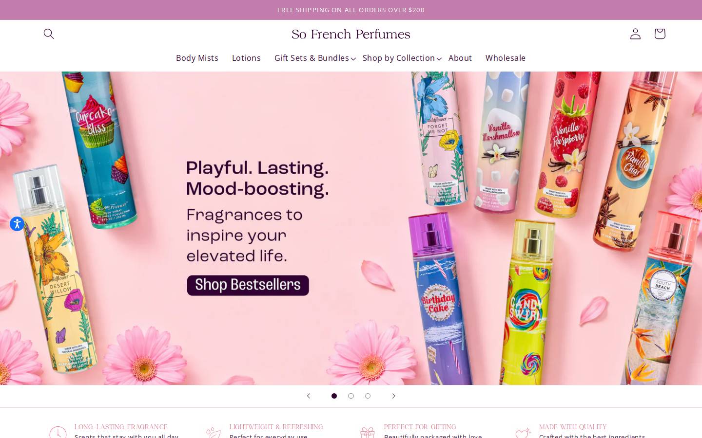 sofrenchperfumes.com homepage screenshot