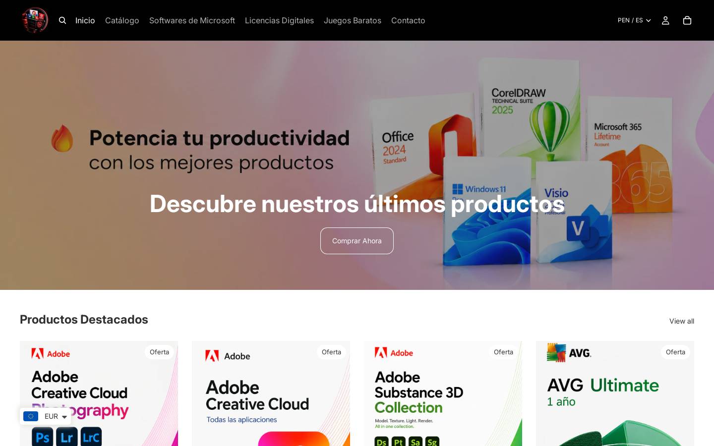 softcart.store homepage screenshot
