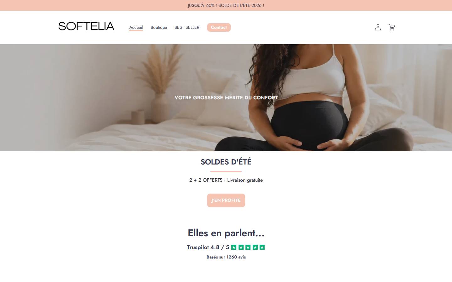 softeliastore.com homepage screenshot