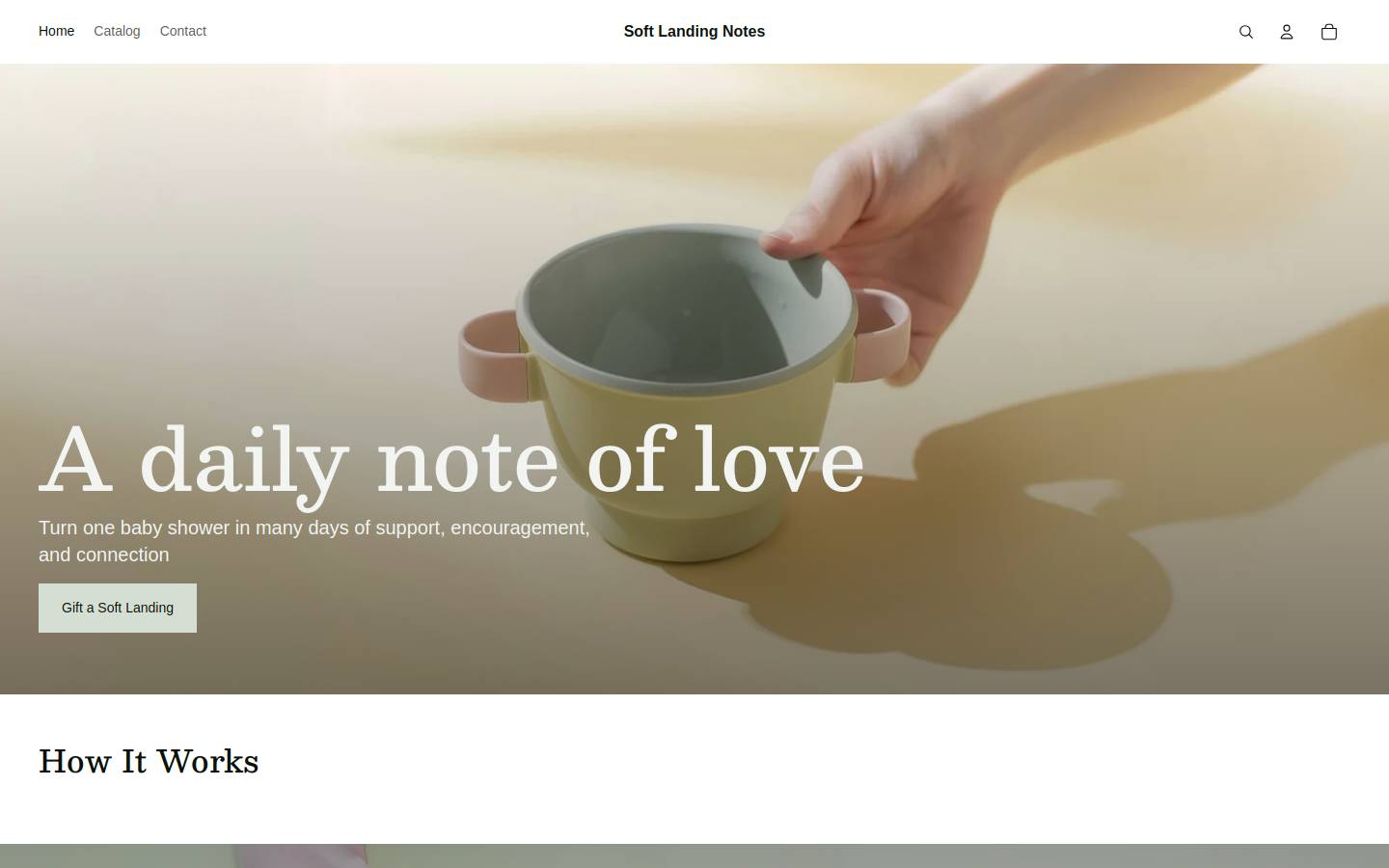softlandingnotes.com homepage screenshot