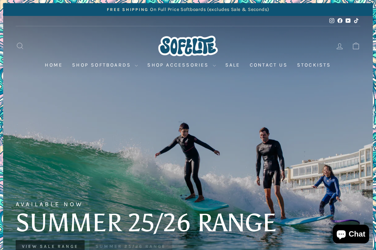 Softlite Boards homepage screenshot