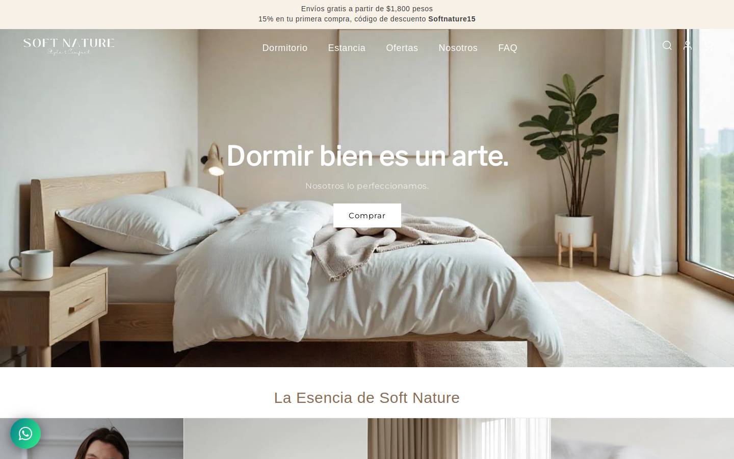 softnature.mx homepage screenshot