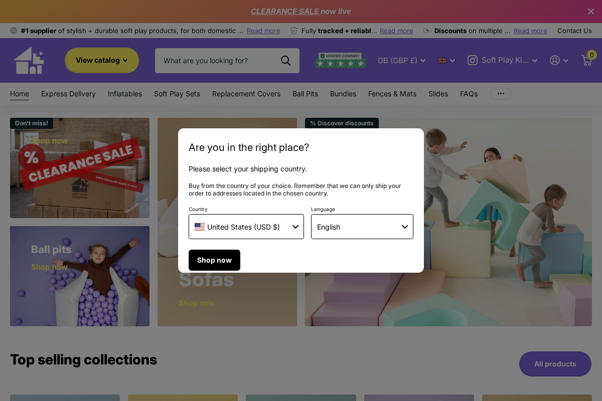 Softplaykingdom homepage screenshot