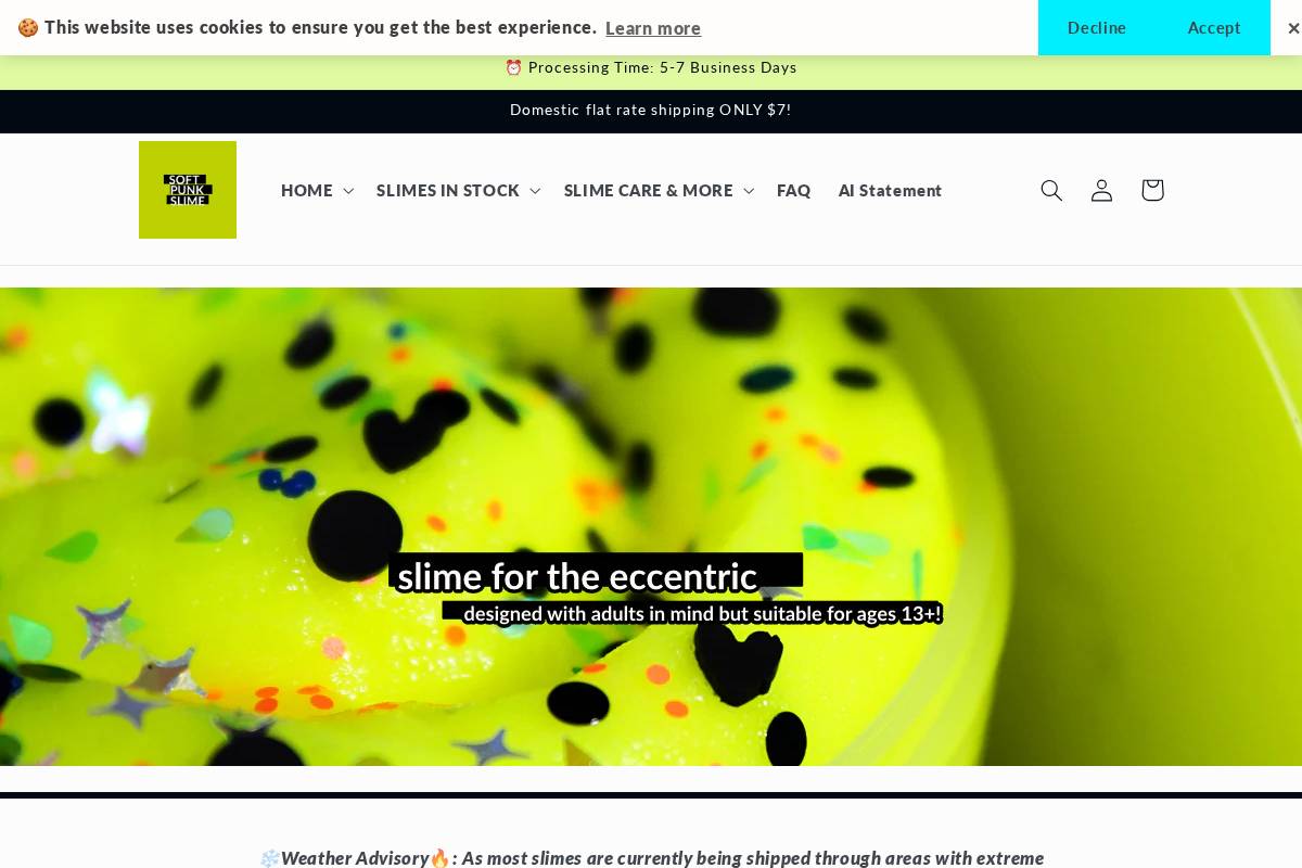 softpunkslime.com homepage screenshot