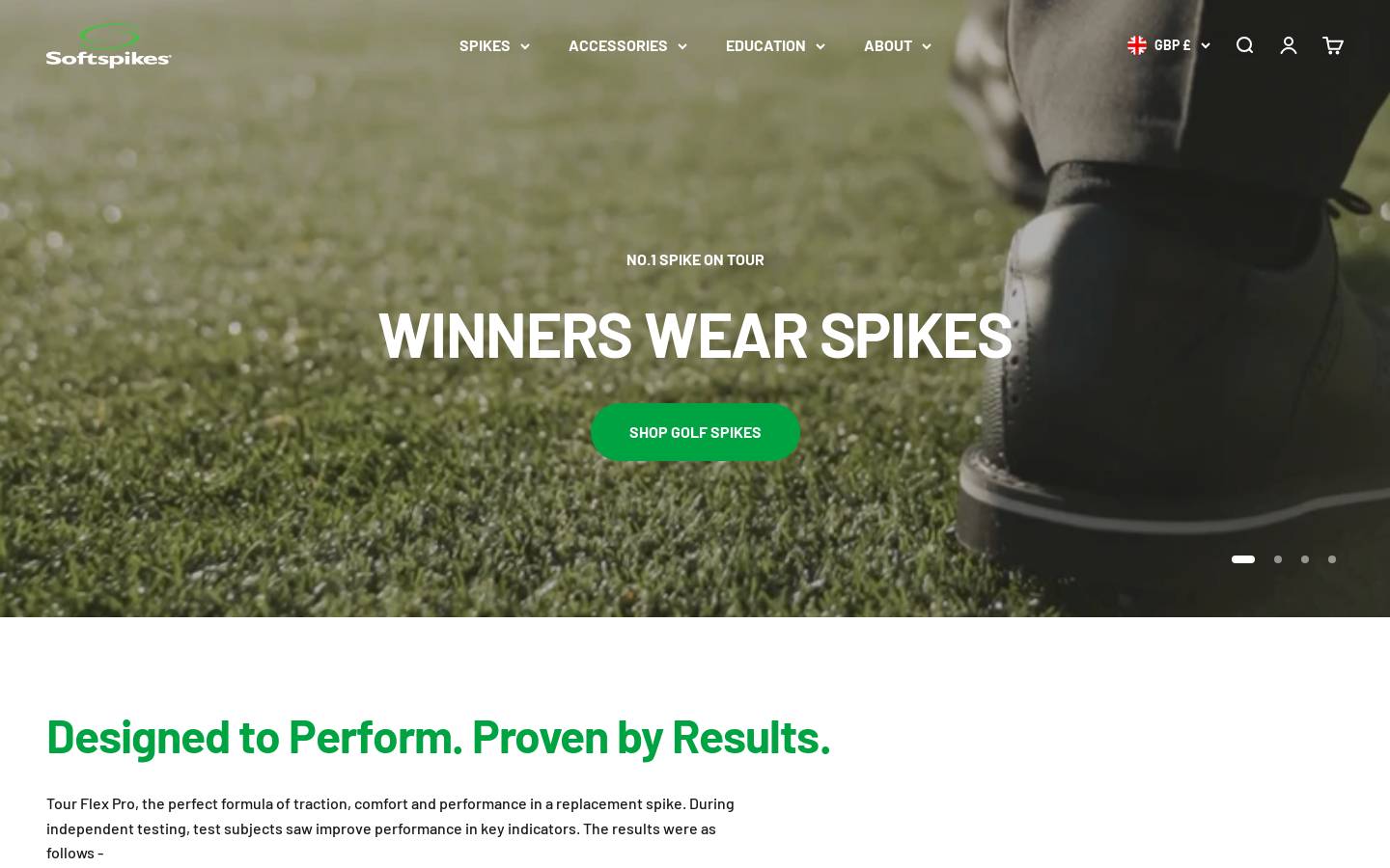 softspikes.co.uk homepage screenshot