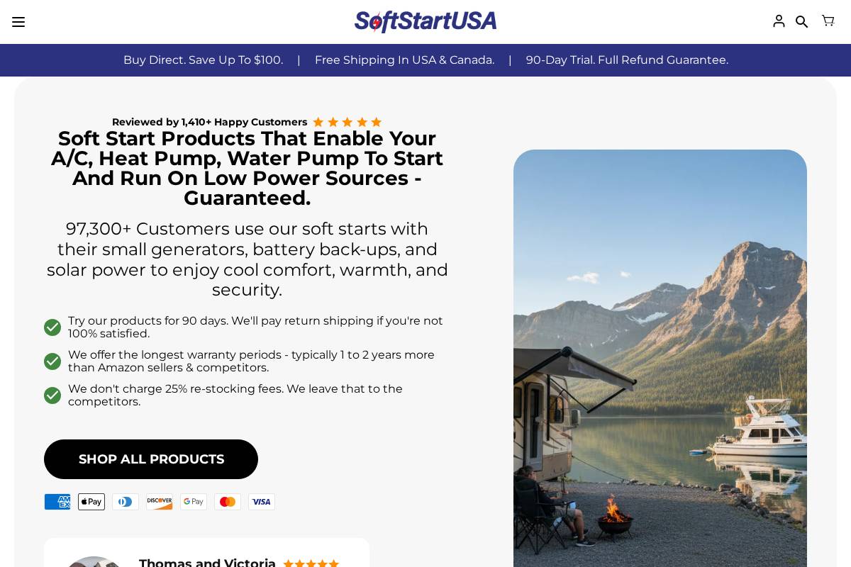 softstartusa.com homepage screenshot