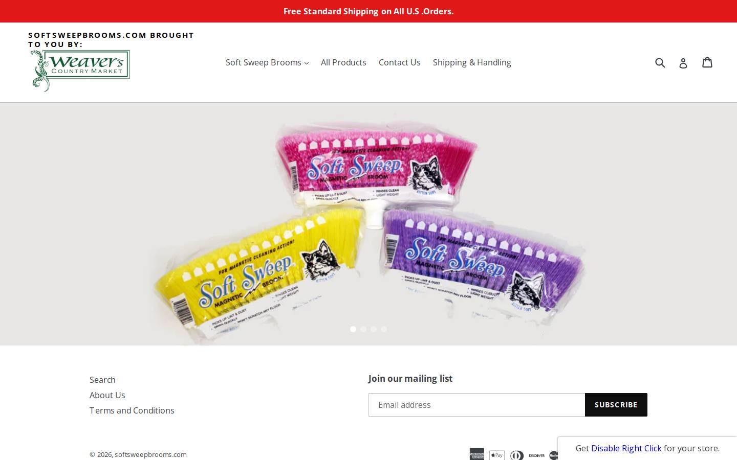 softsweepbrooms.com homepage screenshot