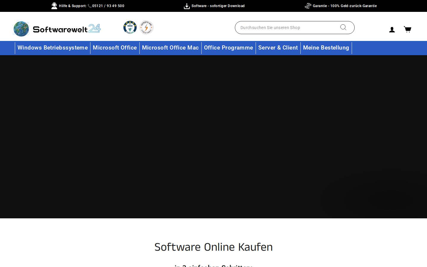Softwarewelt24 homepage screenshot