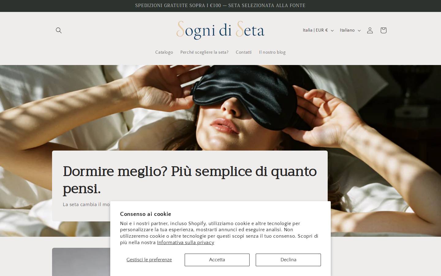 sognidiseta.it homepage screenshot