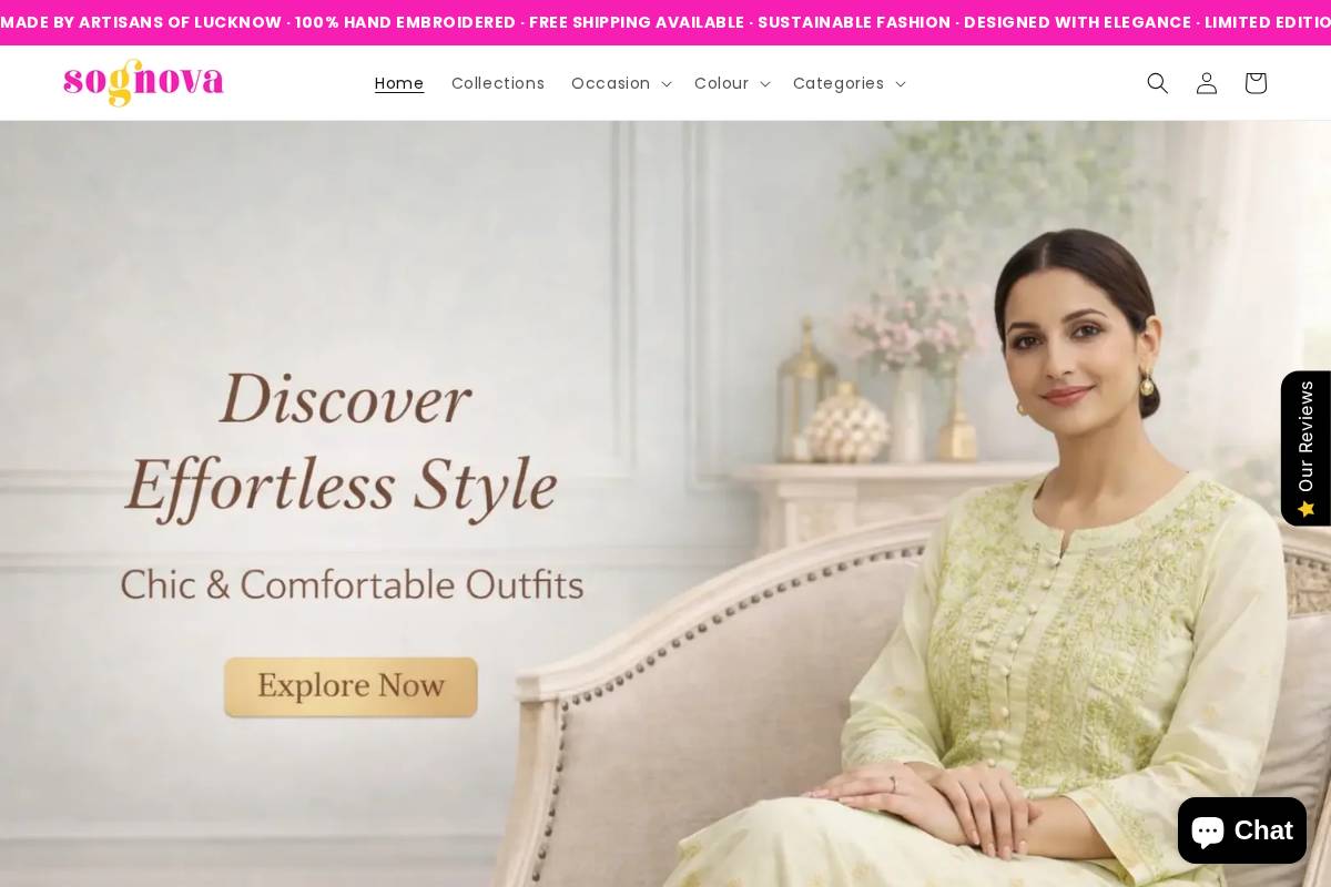 sognova.com homepage screenshot