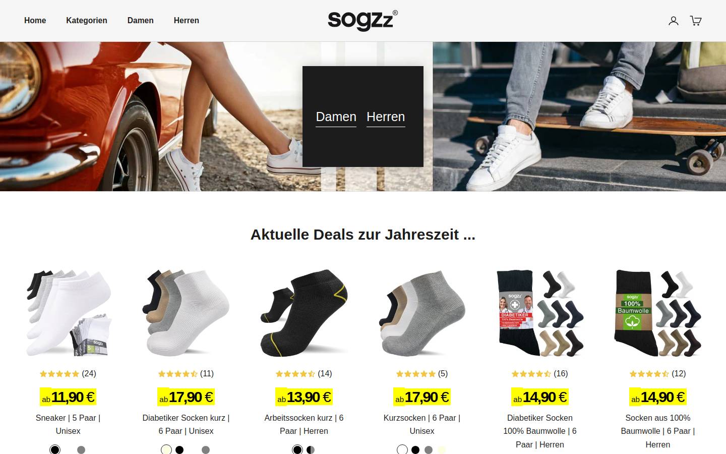 sogzz.de homepage screenshot