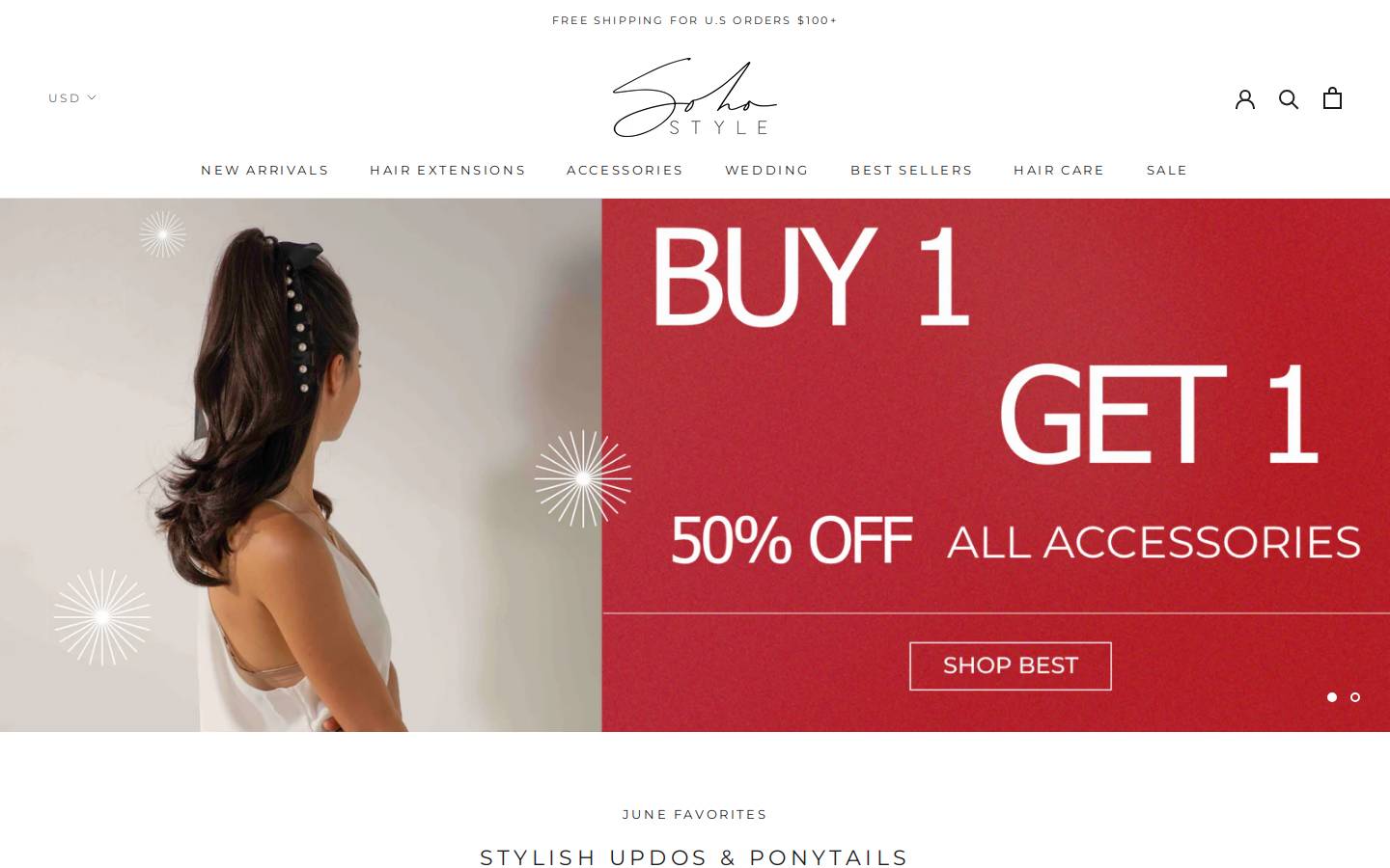 sohostyle.com homepage screenshot