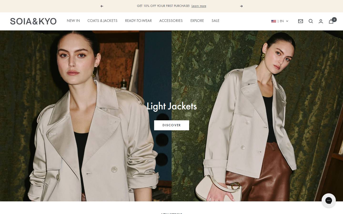 SOIA & KYO homepage screenshot