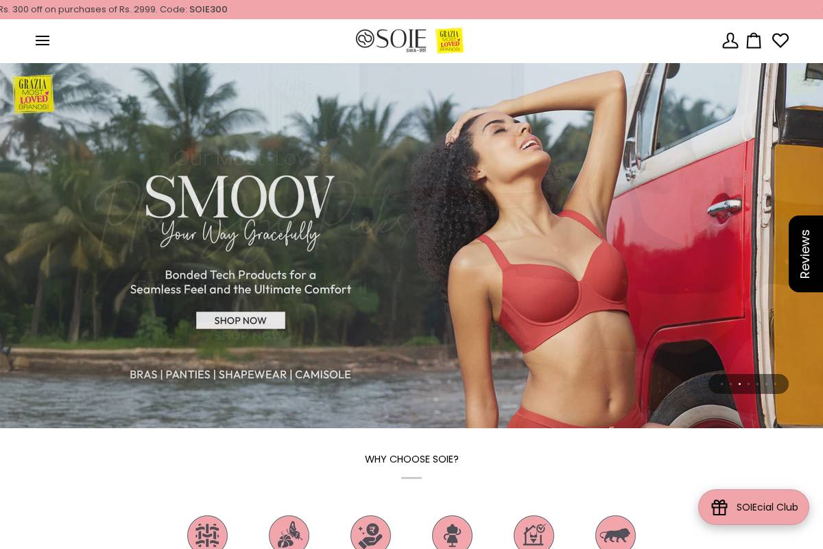 soie.in homepage screenshot