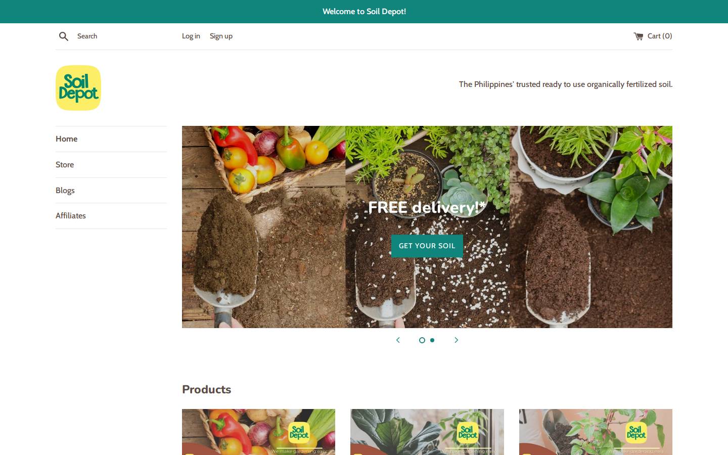 soildepot.co homepage screenshot