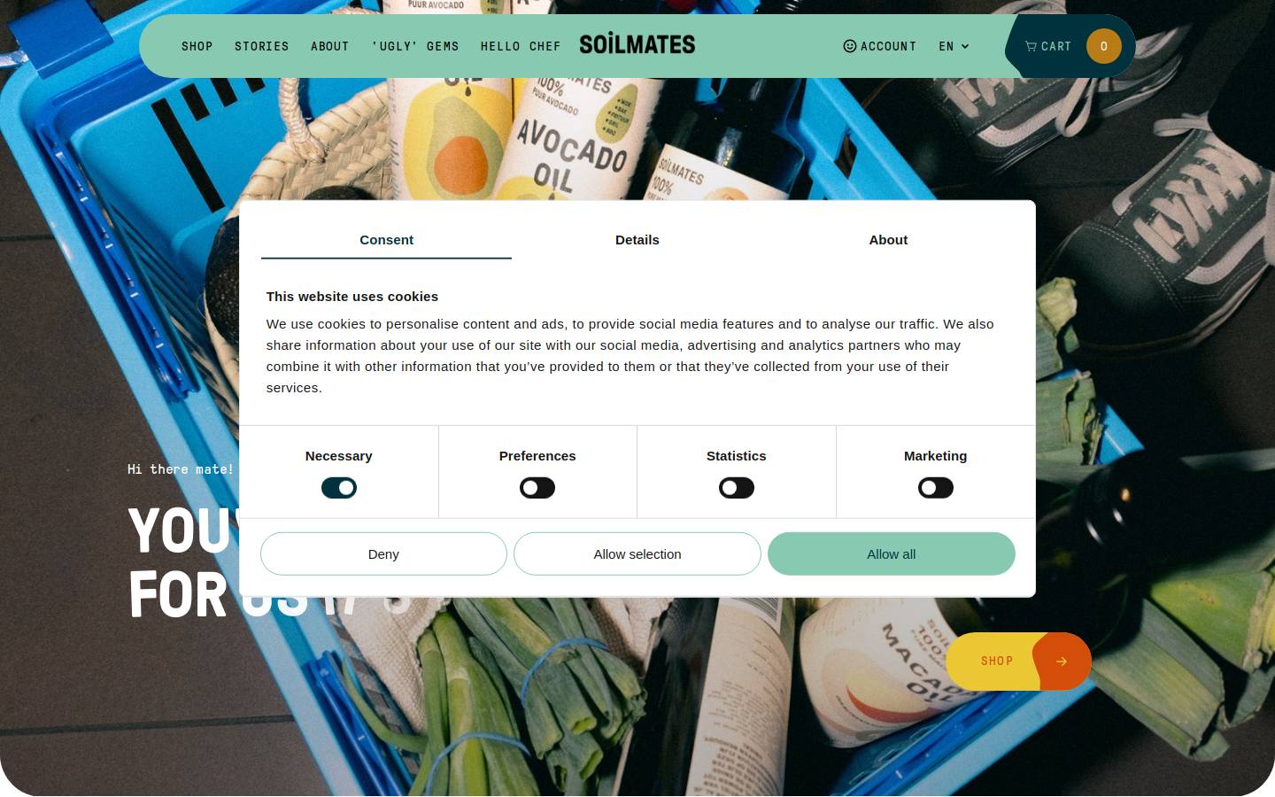 Soilmates homepage screenshot