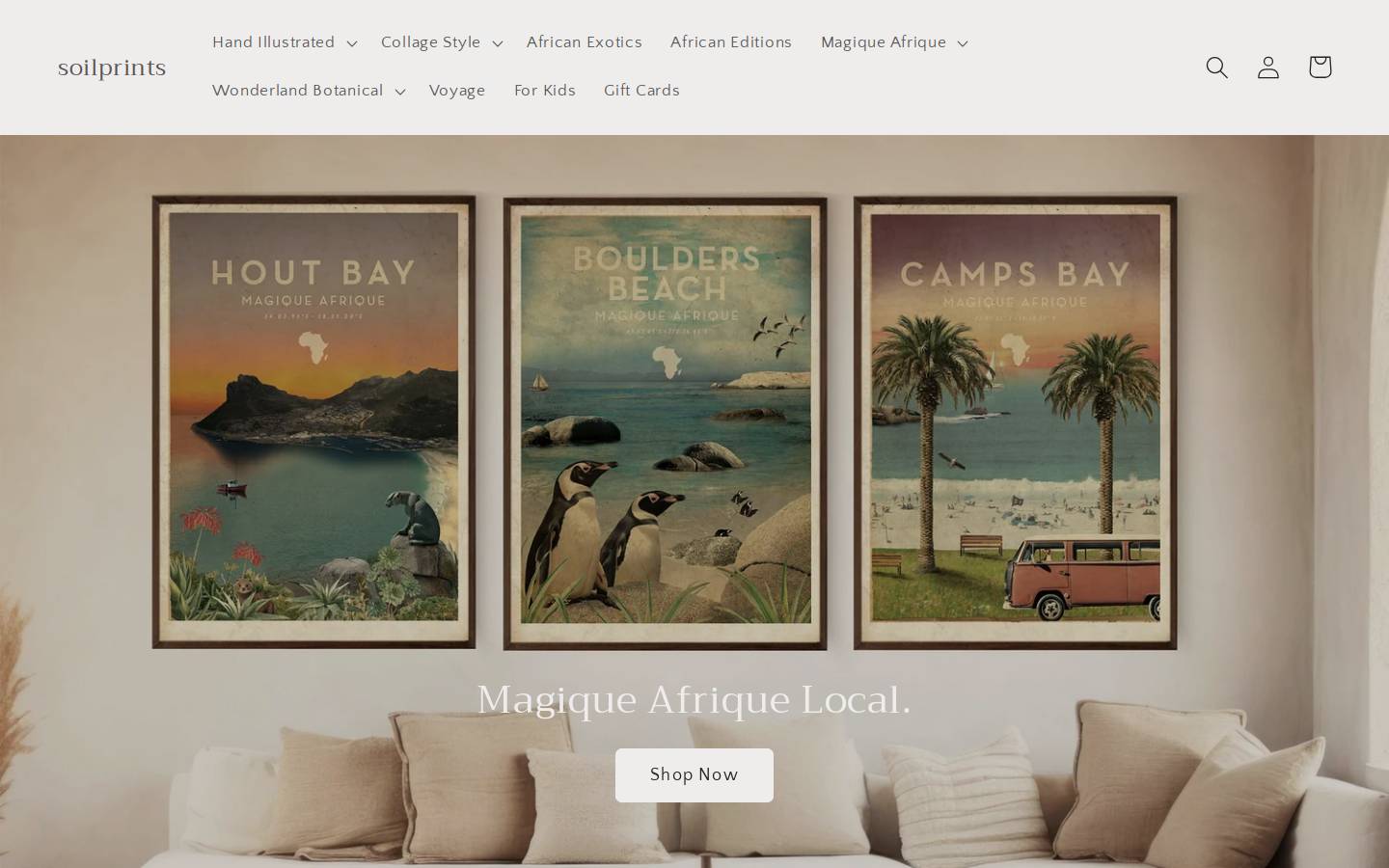 soilprints.co.za homepage screenshot