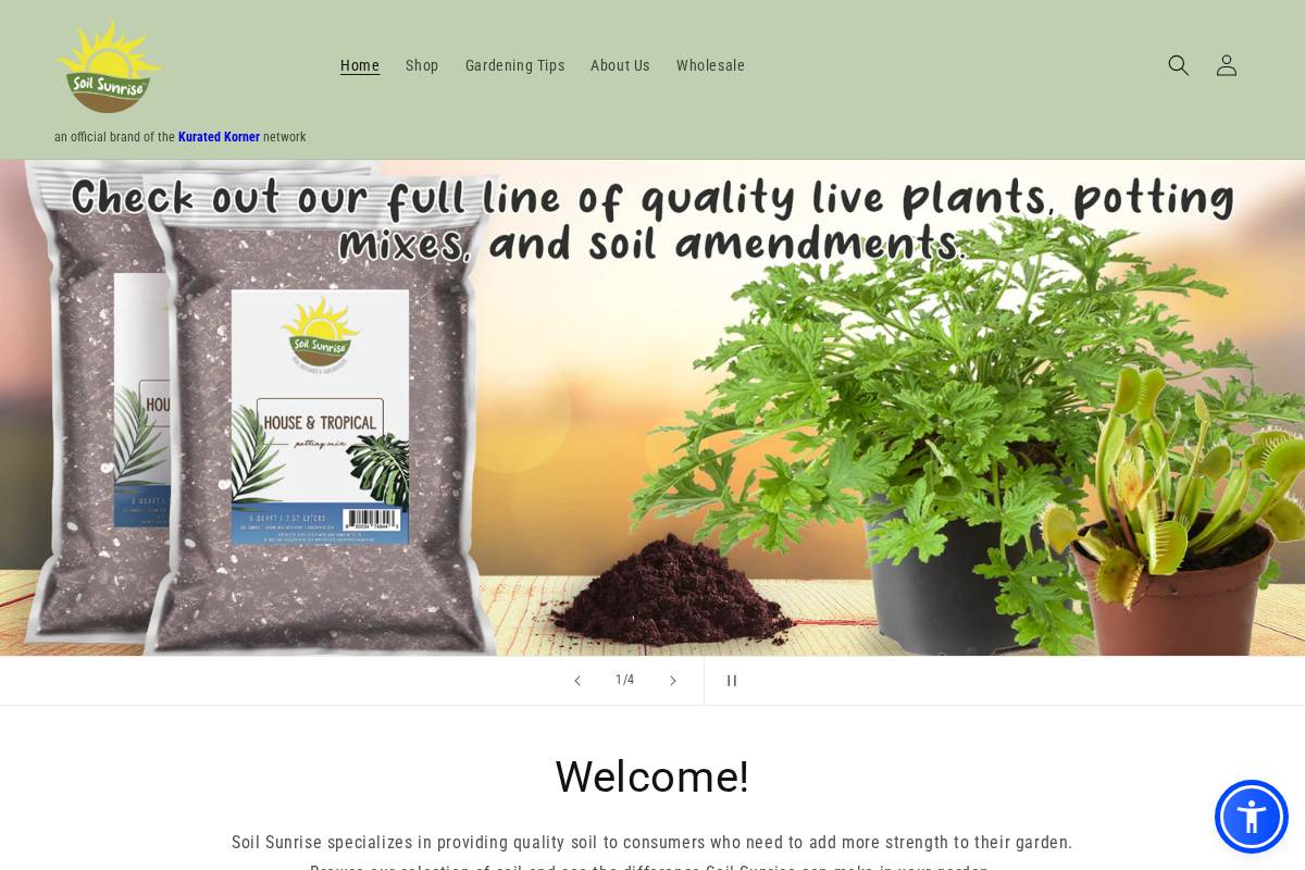 soilsunrise.com homepage screenshot