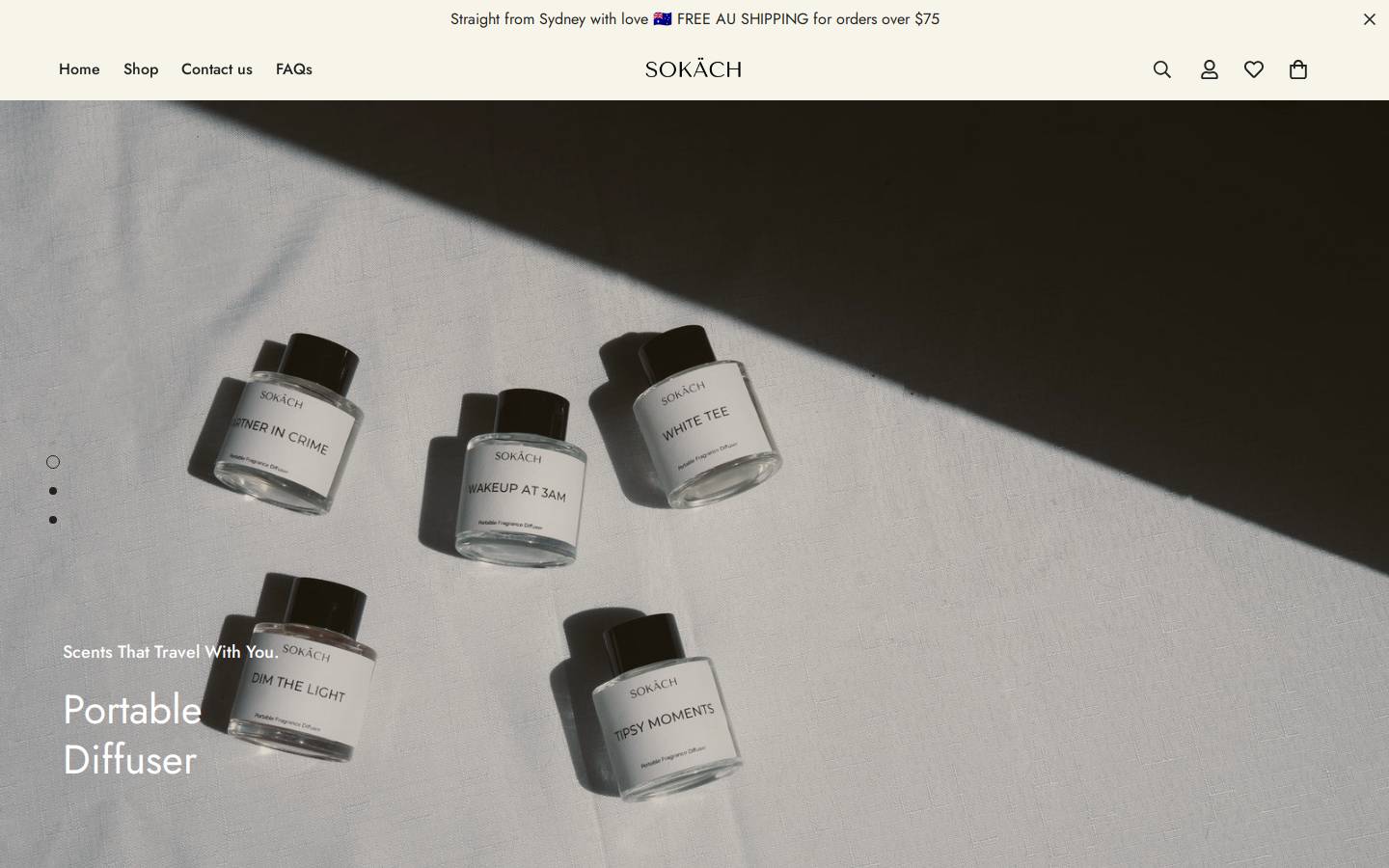 sokachcandle.com homepage screenshot