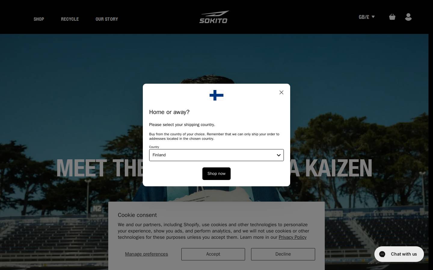 sokito.com homepage screenshot