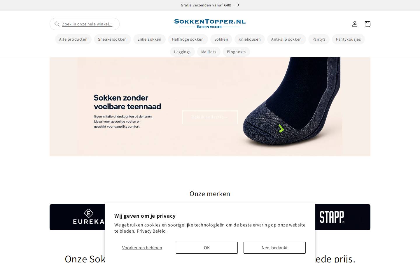 sokkentopper.nl homepage screenshot