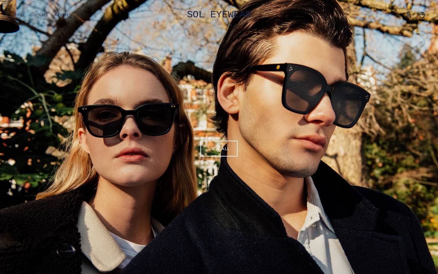 sol-eyewear.com homepage screenshot