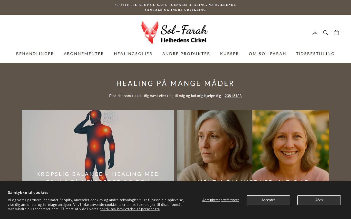 sol-farah.dk homepage screenshot