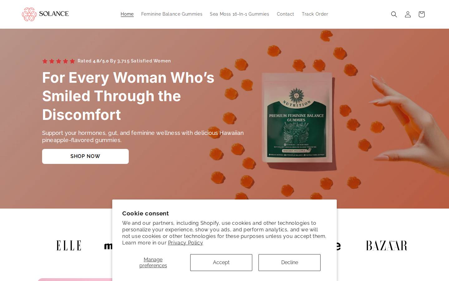 solance.co homepage screenshot