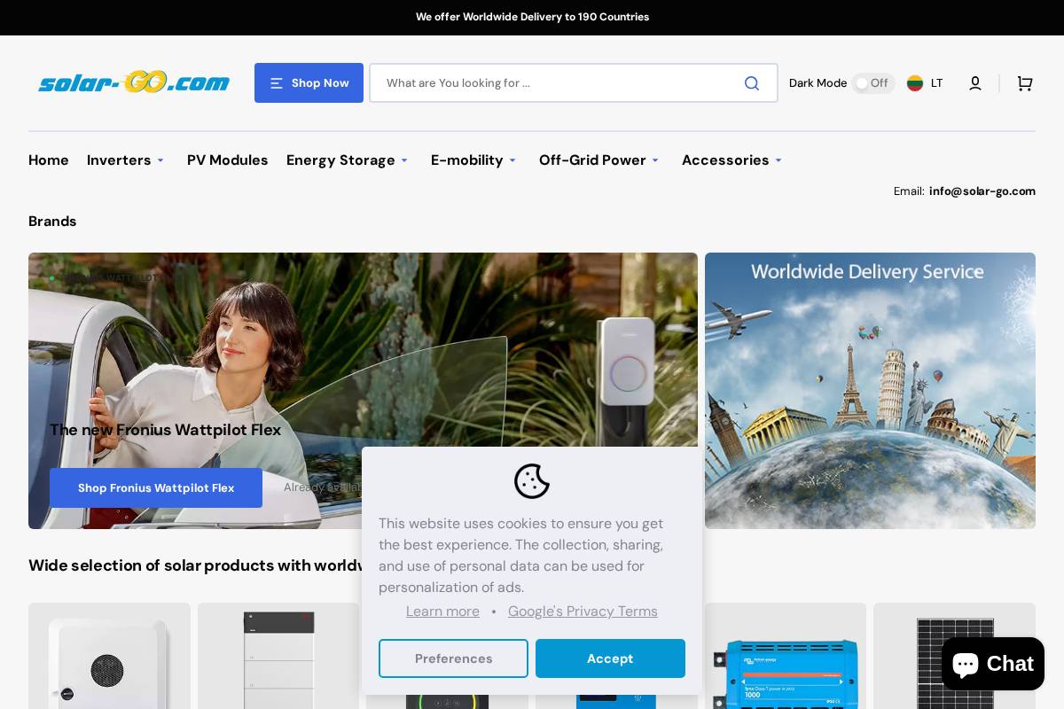 solar-go.com homepage screenshot