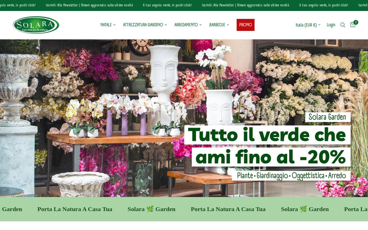 Solaragarden homepage screenshot