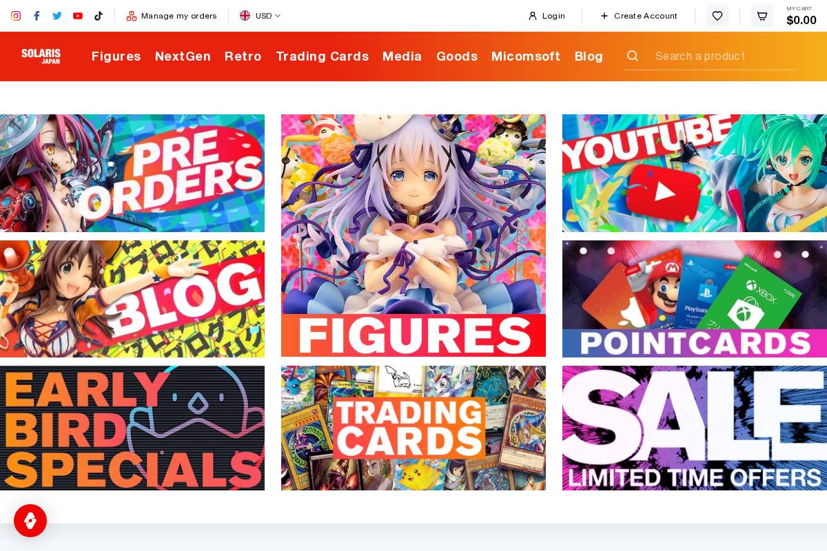 Solaris Japan homepage screenshot