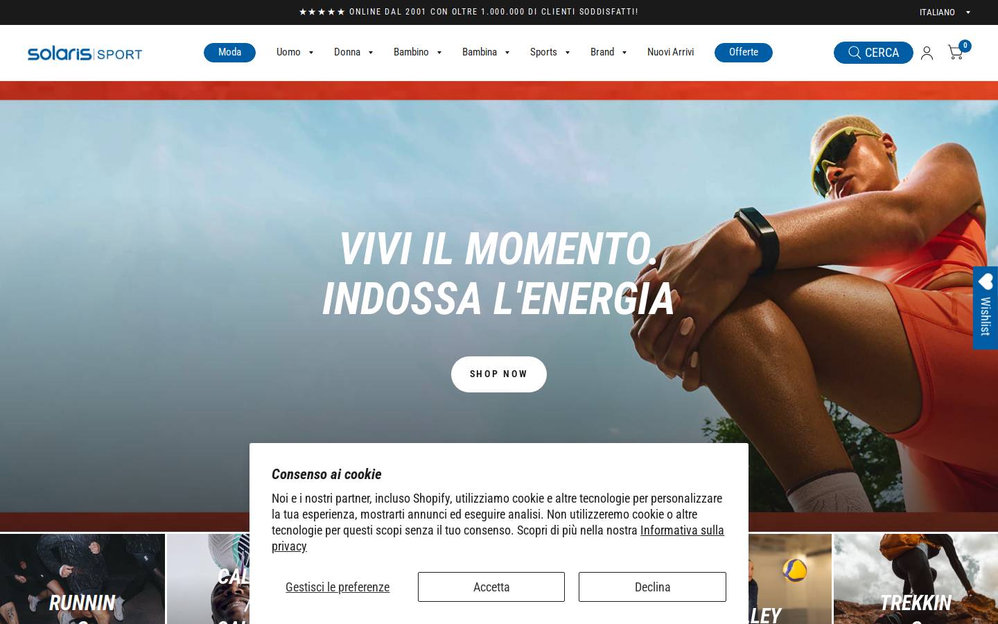 Solarissport homepage screenshot