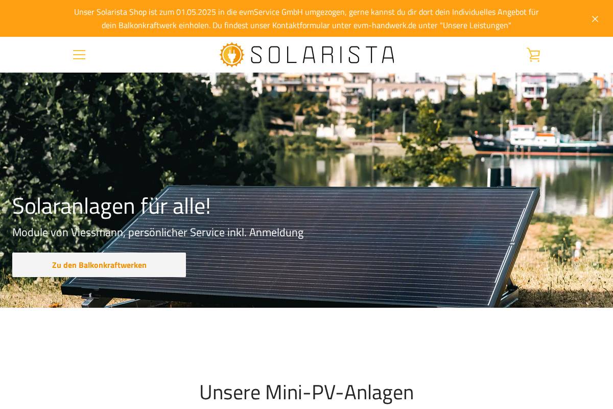 solarista.shop homepage screenshot
