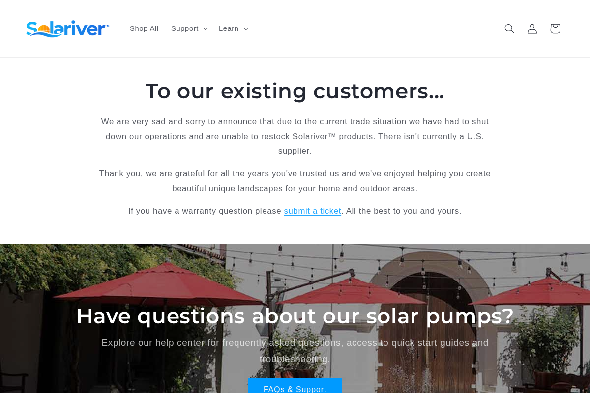 solariverusa.com homepage screenshot