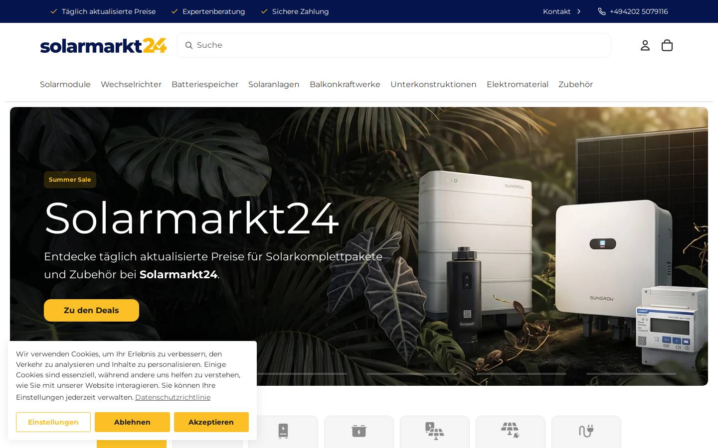 solarmarkt24.de homepage screenshot