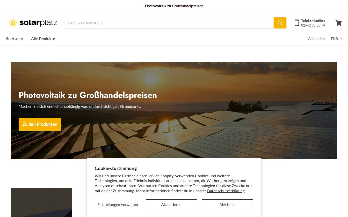 solarplatz24.de homepage screenshot