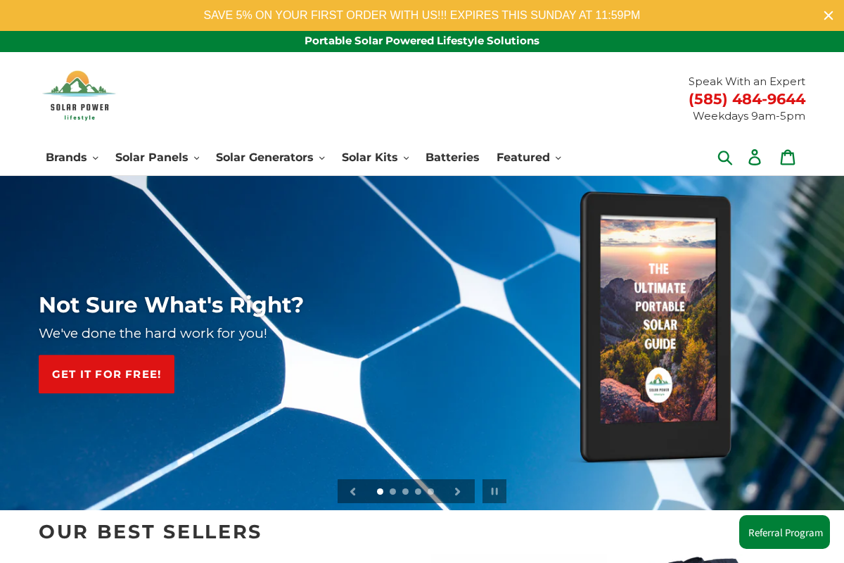 Solar Power Lifestyle homepage screenshot