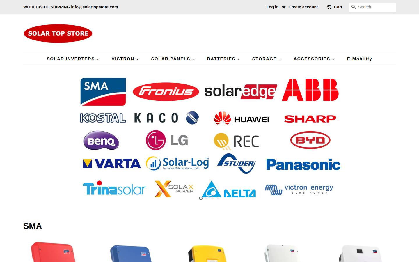 solartopstore.com homepage screenshot