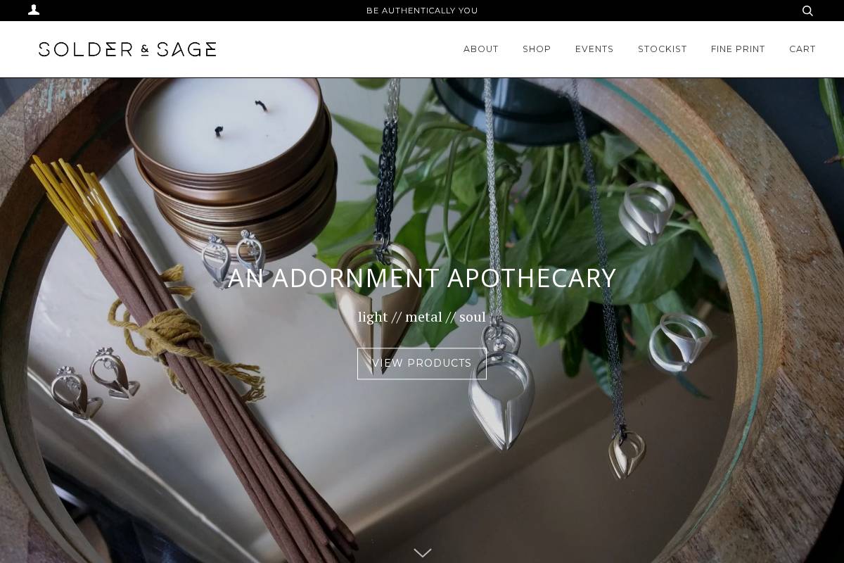 solderandsage.com homepage screenshot