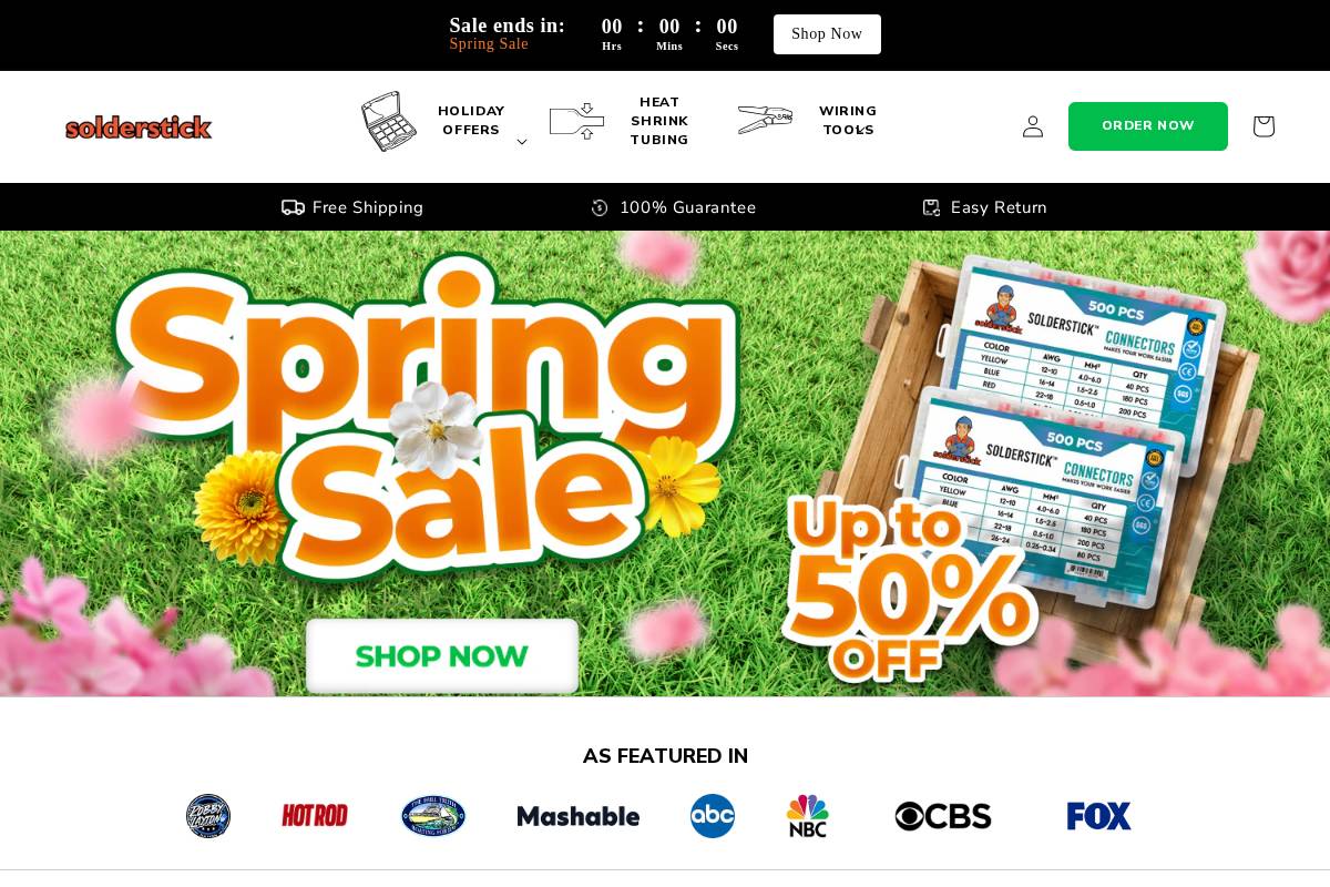 Solderstick homepage screenshot