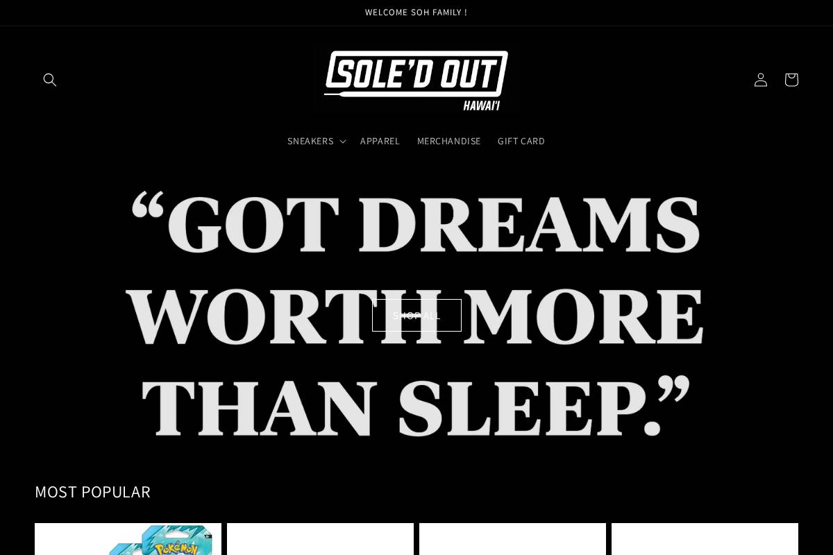 soledouthawaii.com homepage screenshot