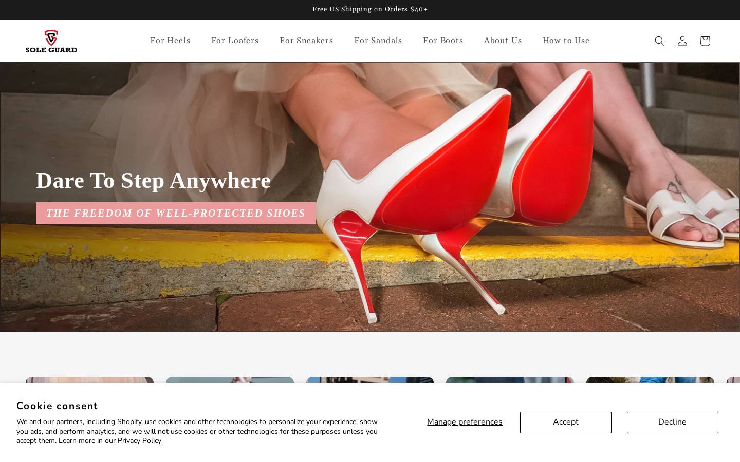 soleguardusa.com homepage screenshot