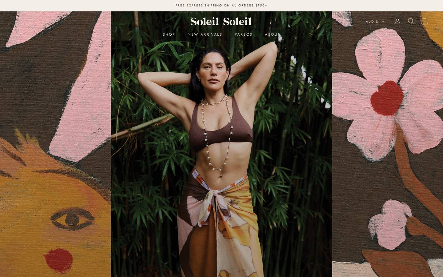 soleilsoleil.com.au homepage screenshot