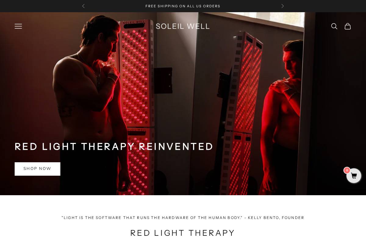 soleilwell.com homepage screenshot