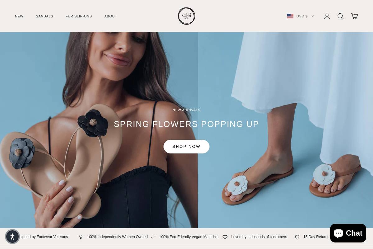 soleisea.com homepage screenshot