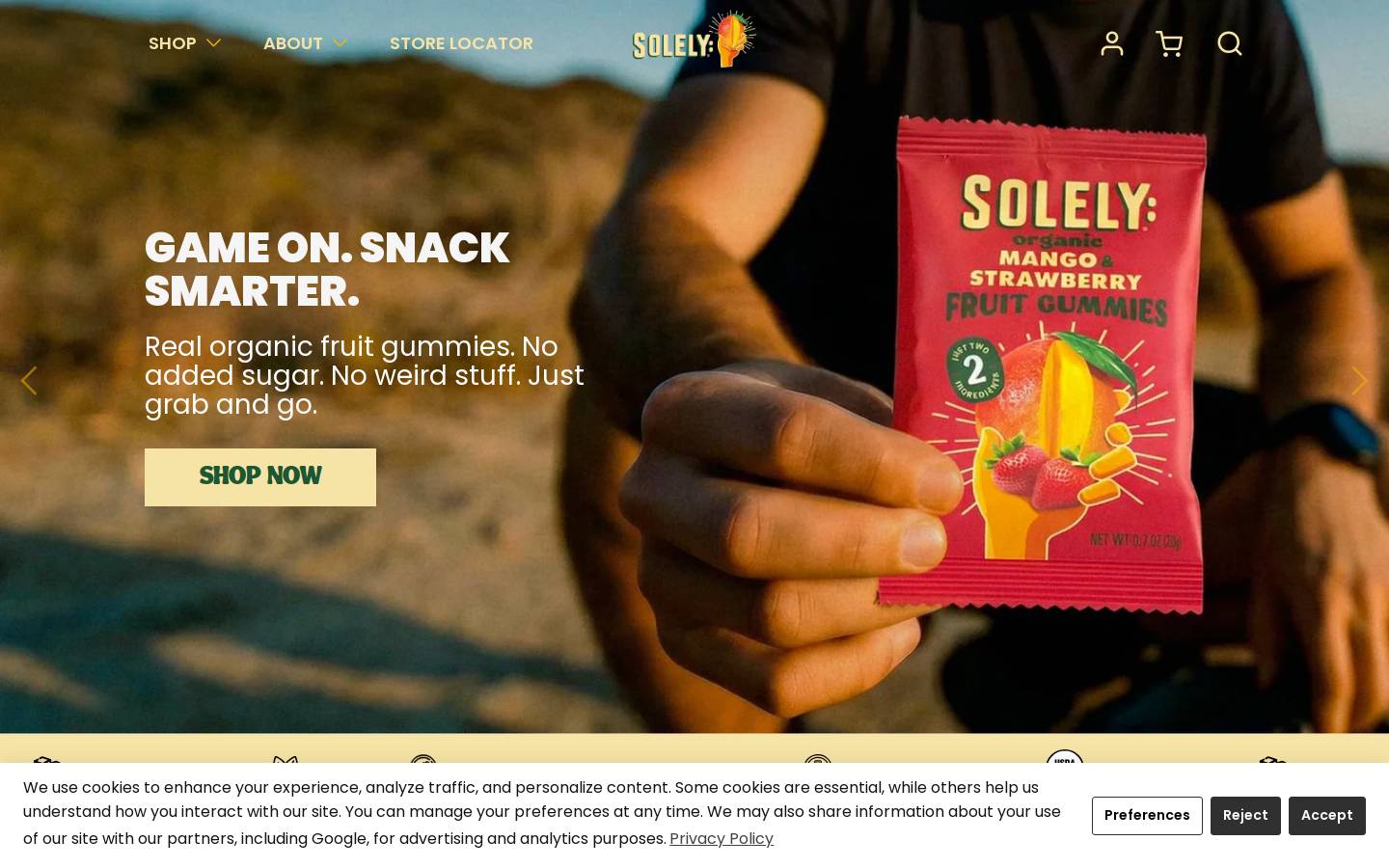 solely.com homepage screenshot